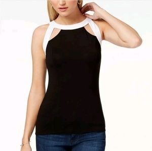 INC International Concepts Colorblock Cutout Top